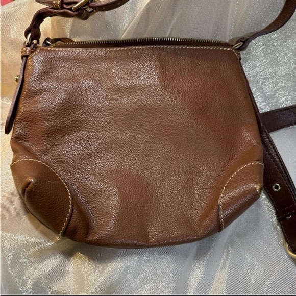 Dooney & Bourke Brown Pebbled Leather Shoulder Bag - Picture 6 of 7